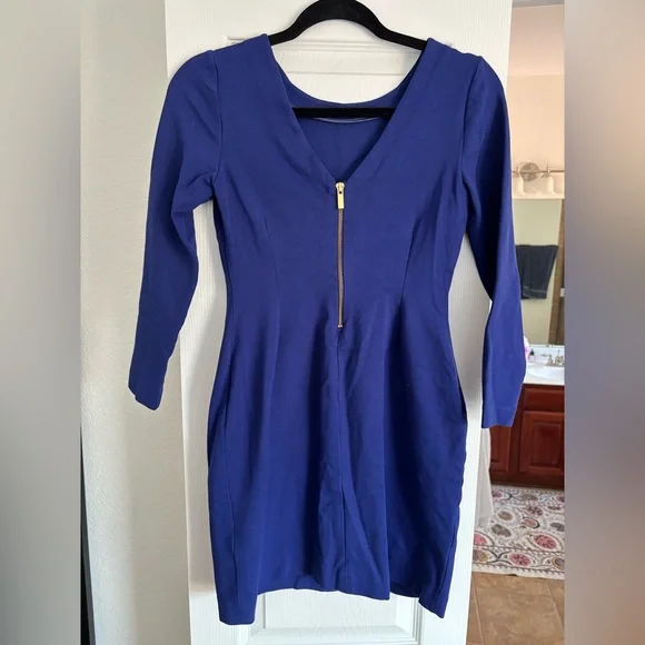 Banana Republic Royal Blue Long Sleeve Dress - Picture 2 of 4